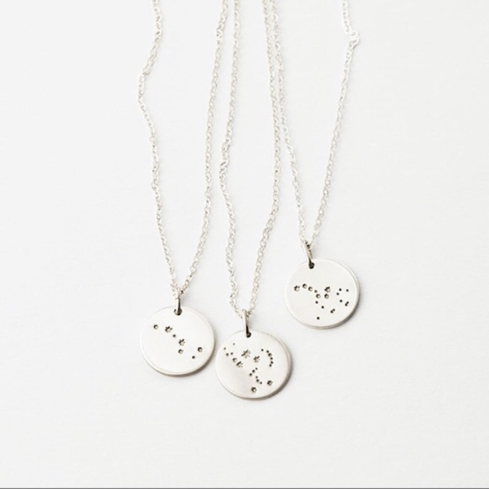 Zodiac Constellation Star Birth Charm Necklace - Picture 6 of 15